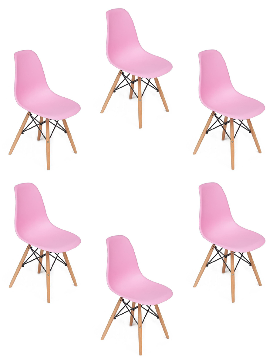 

Комплект стульев (6 шт.) TetChair CINDY (EAMES) (mod. 001) металл, пластик, светло-розовый, CINDY (EAMES) (mod. 001)