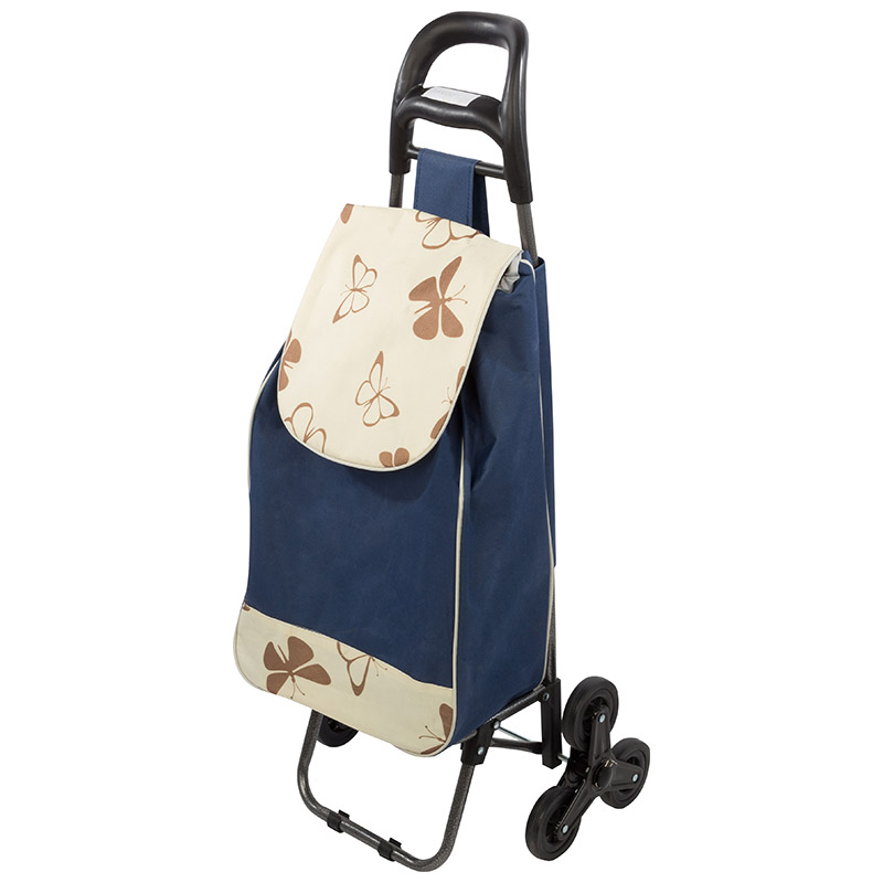 

Тележка с сумкой А204 "Бабочки", 30 кг, колесо комб. (3 шт*88 мм), Синий