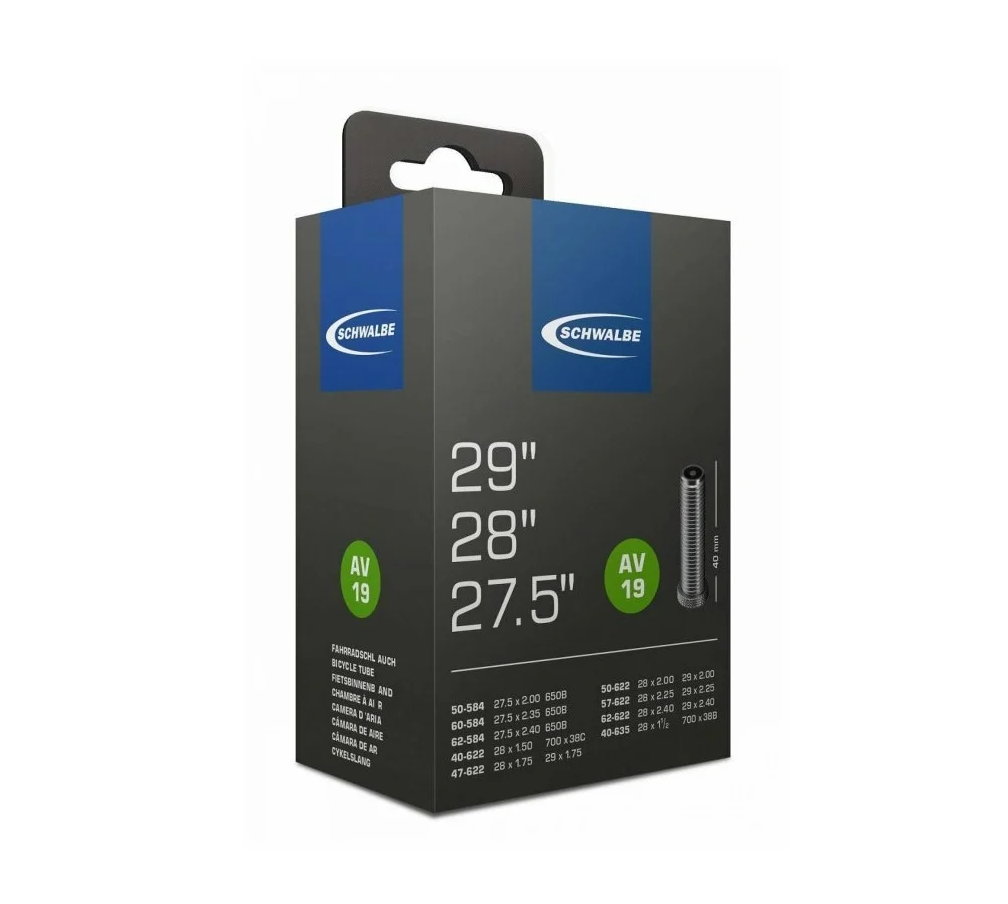 

Камера 27,5/29"х2,0/2,4 (40/62-584/635) SCHWALBE AV19 без упак., Черный, AV19