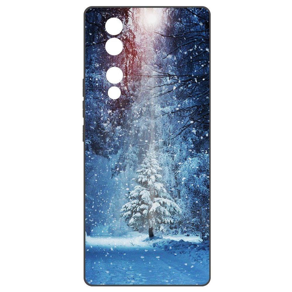 

Чехол-накладка Софт Лесная ель для Honor 70, Черный