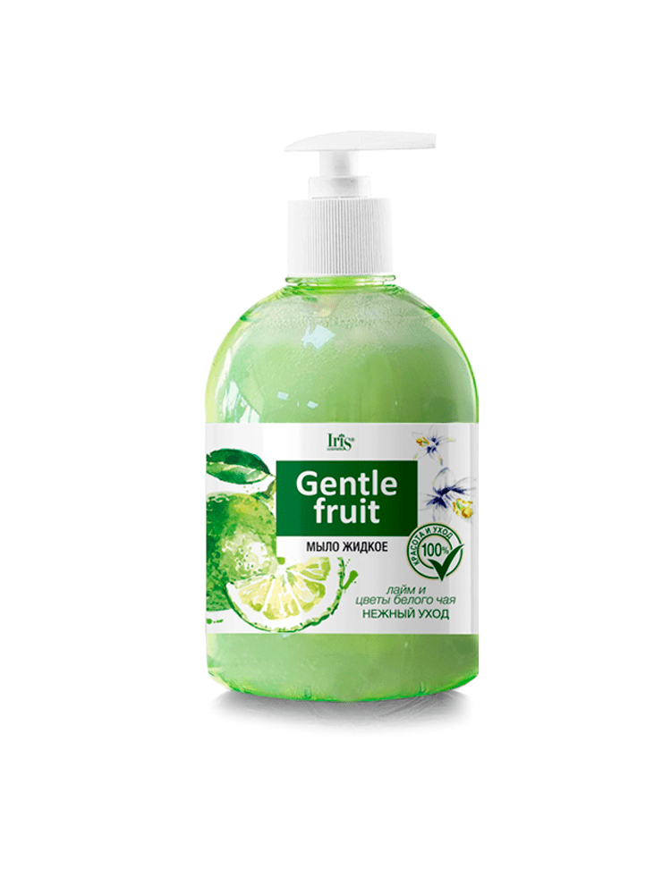 Мыло жидкое Iris Cosmetic Gentle Fruit Лайм и цветы Белого Чая 500мл 399₽