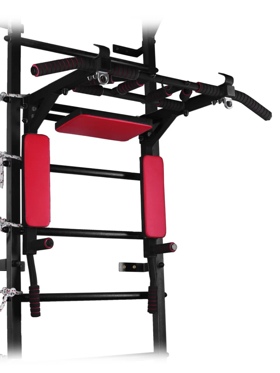 Турник Sportlim Мультихват на шведскую стенку Черно-красный 5607₽