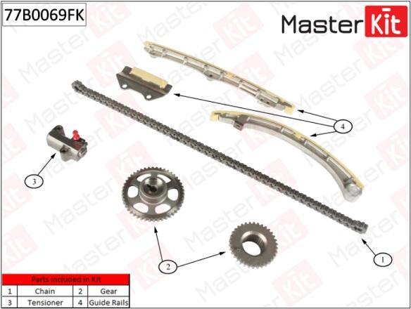 

Комплект Цепи Грм Honda Accord Vii/Civic Vii/Cr-V K20a 01-08 MasterKit арт. 77B0069FK