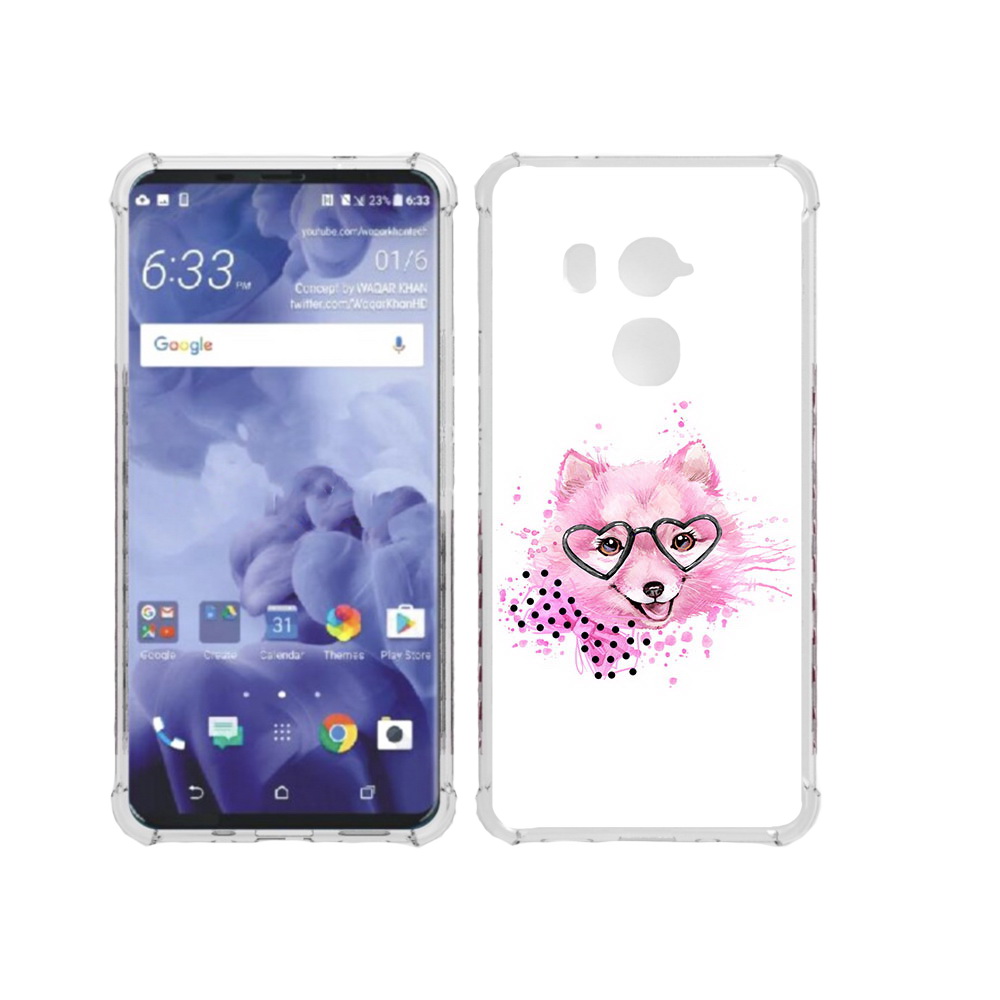 

Чехол MyPads Tocco для HTC U11 Plus розовый волченок, Прозрачный, Tocco
