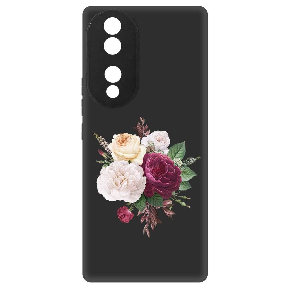 

Чехол-накладка Софт Цветочная композиция для Honor 70, Черный