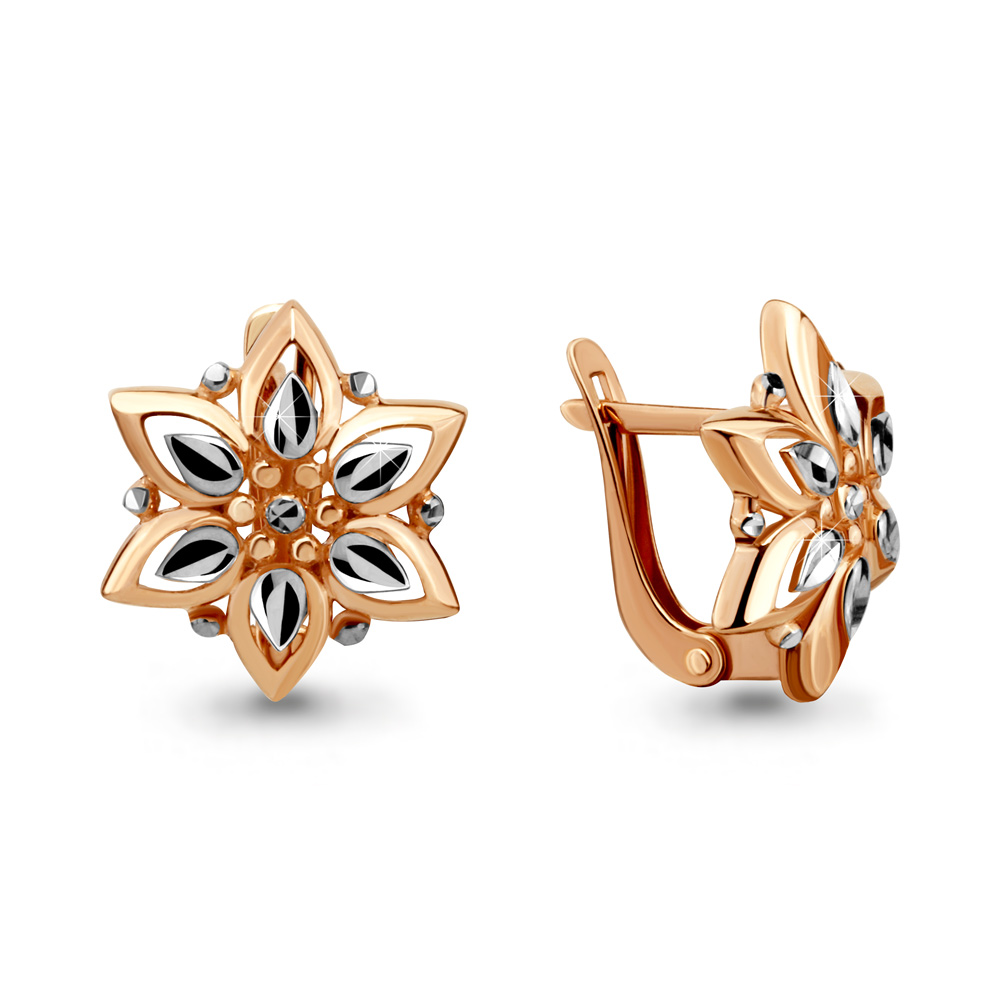 

Серьги из красного золота Aquamarine 33617, 33617_585_кз