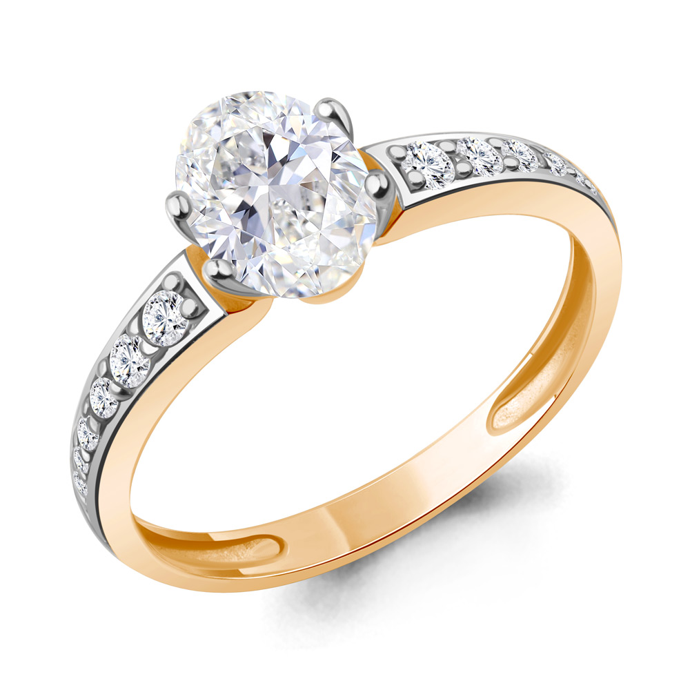 

Кольцо помолвочное из серебра с фианитом р., Aquamarine 66544А, 66544А_925_з