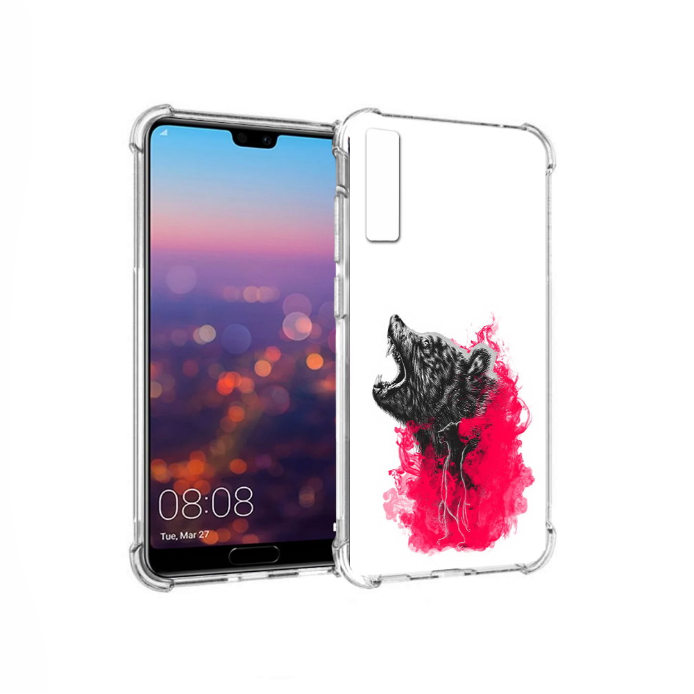

Чехол MyPads Tocco для Huawei P20 Pro медведь в дымке (PT108144.28.463), Прозрачный, Tocco