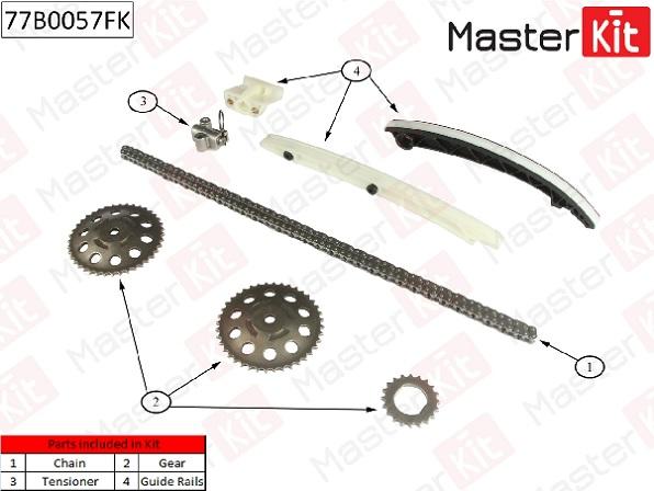

Комплект Цепи Грм MasterKit арт. 77B0057FK