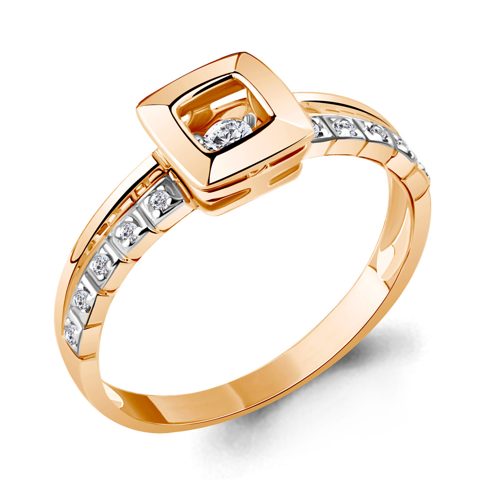

Кольцо из красного золота с бриллиантом р. Aquamarine 963651Ак, 963651Ак_585_кз