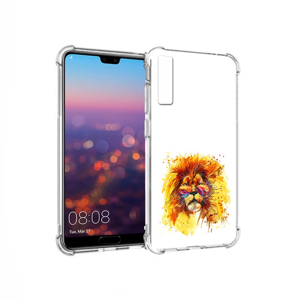 

Чехол MyPads Tocco для Huawei P20 Pro лев в очках (PT108144.28.436), Прозрачный, Tocco