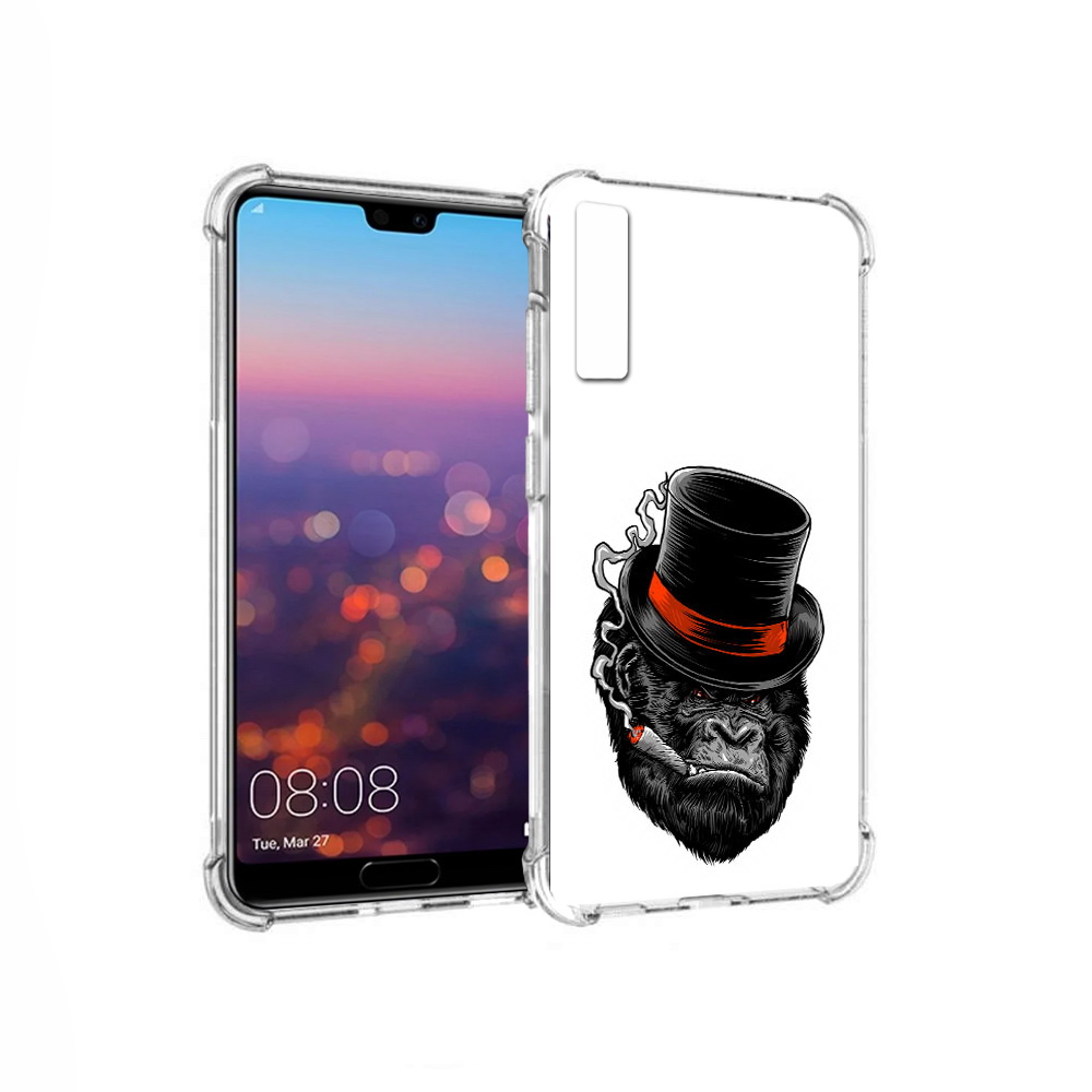 

Чехол MyPads Tocco для Huawei P20 Pro дизайнерская горилла (PT108144.28.431), Прозрачный, Tocco