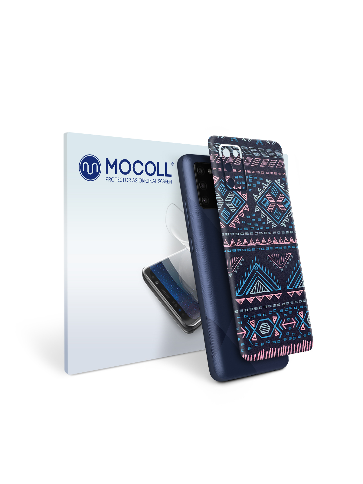 

Пленка защитная MOCOLL для задней панели Samsung Galaxy A02S Богемный узор Аргайл