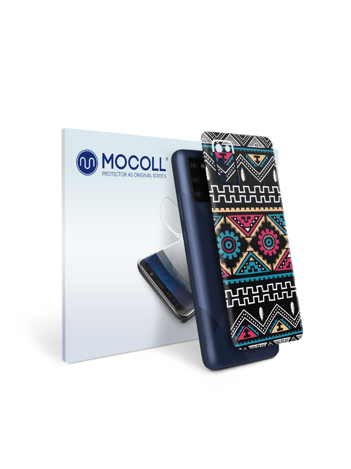 

Пленка защитная MOCOLL для задней панели Samsung Galaxy A02S Богемный узор Икат