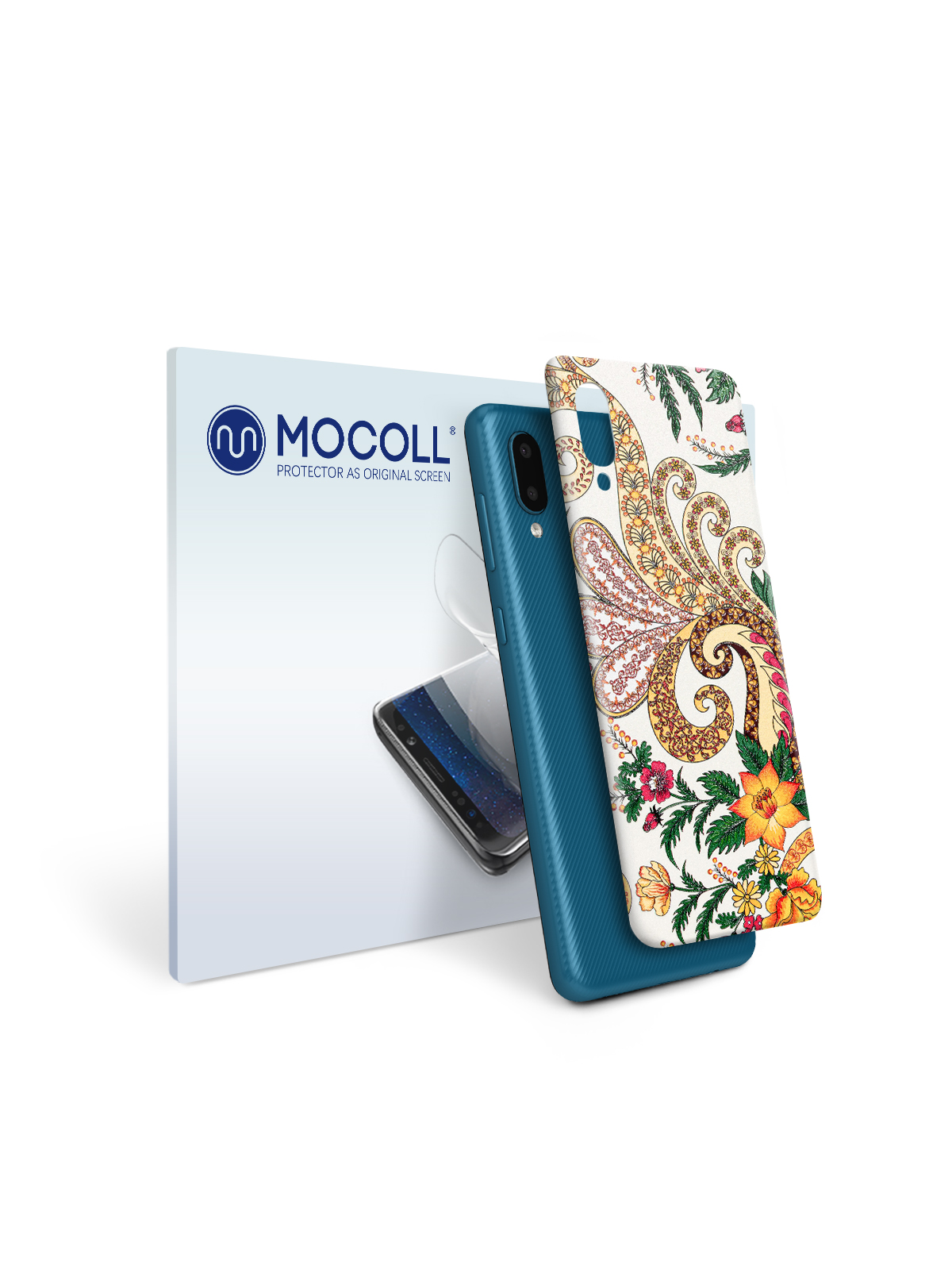 

Пленка защитная MOCOLL для задней панели Samsung Galaxy A02 Богемный узор Планта