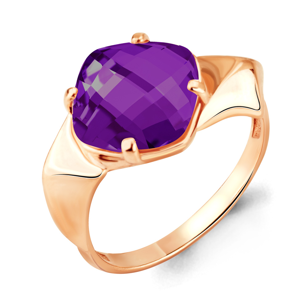 

Кольцо из серебра с аметистом искусственным р. Aquamarine 6906084, 6906084_925_з