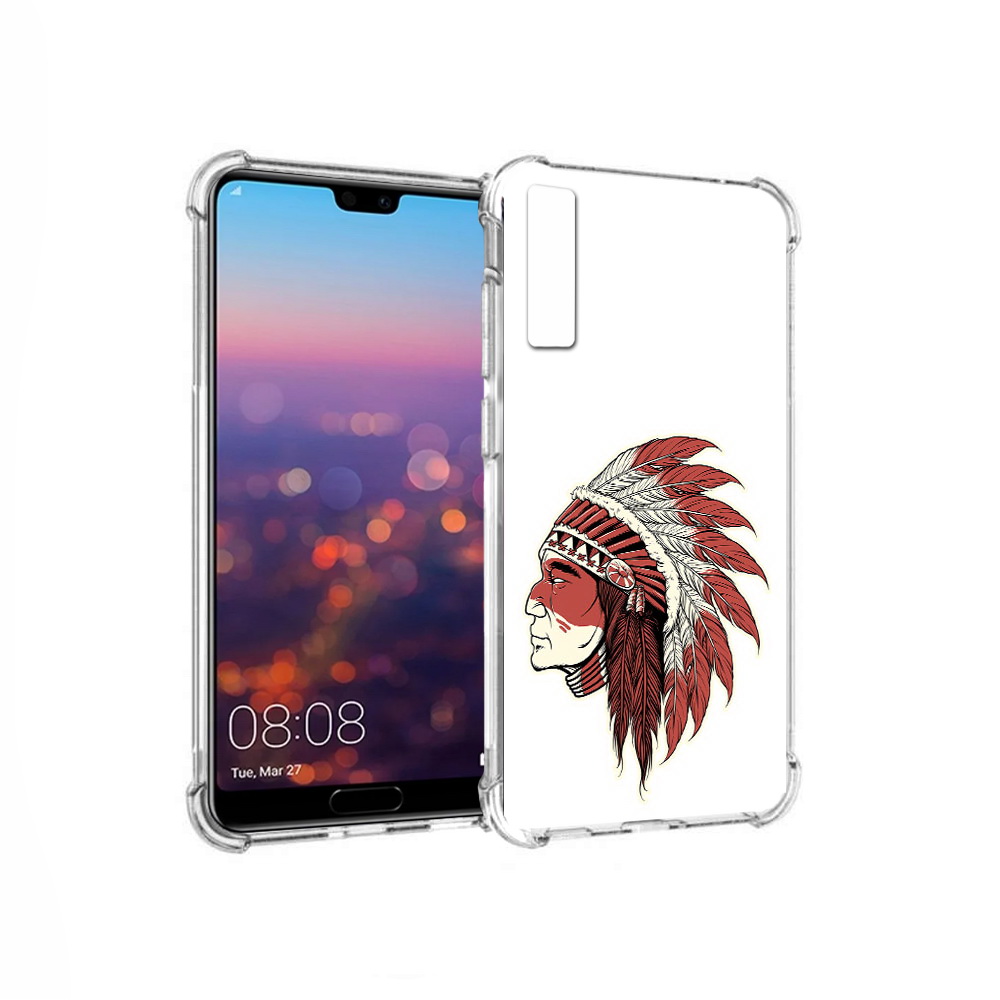 

Чехол MyPads Tocco для Huawei P20 Pro красный индеец (PT108144.28.411), Прозрачный, Tocco