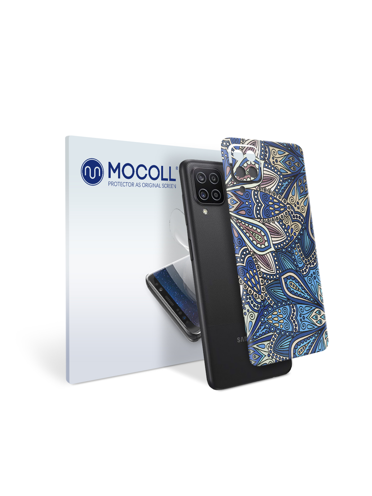 

Пленка защитная MOCOLL для задней панели Samsung Galaxy A12 Богемный узор Флораль