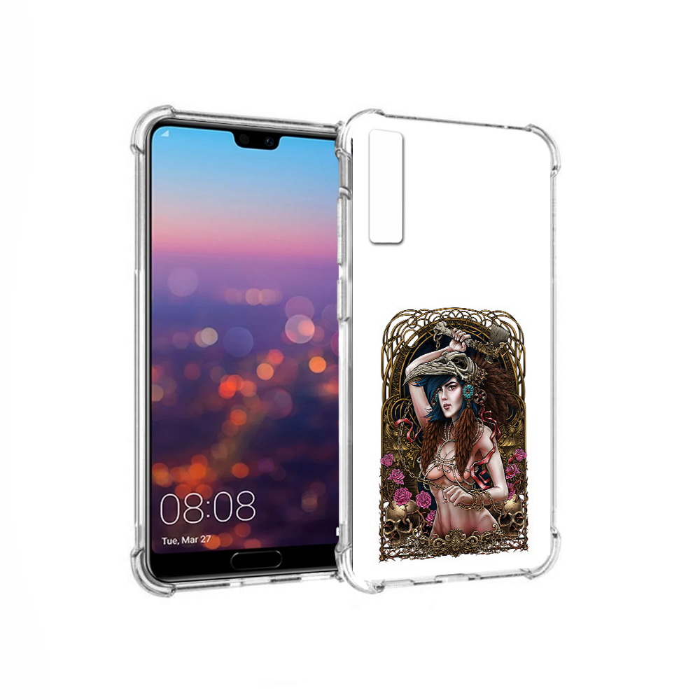 

Чехол MyPads Tocco для Huawei P20 Pro красивая девушка рисунок (PT108144.28.407), Прозрачный, Tocco