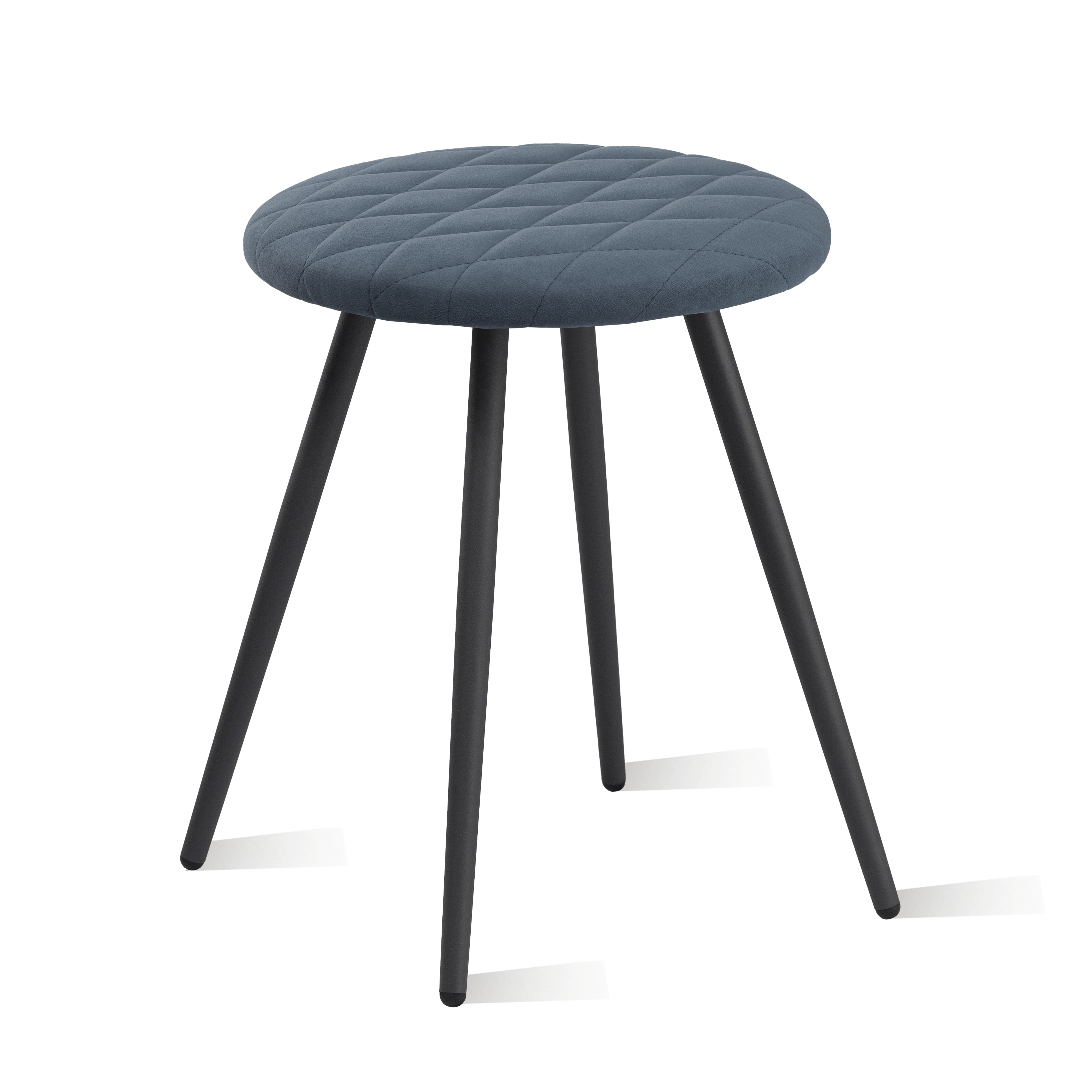 Табурет для кухни Фортресс Йорк, серо-голубой/черный муар матовый