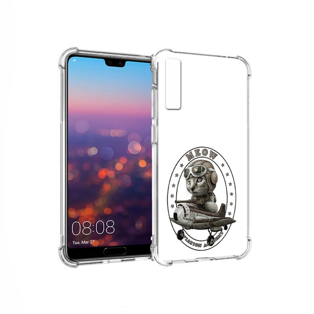 

Чехол MyPads Tocco для Huawei P20 Pro кот в самолете (PT108144.28.395), Прозрачный, Tocco