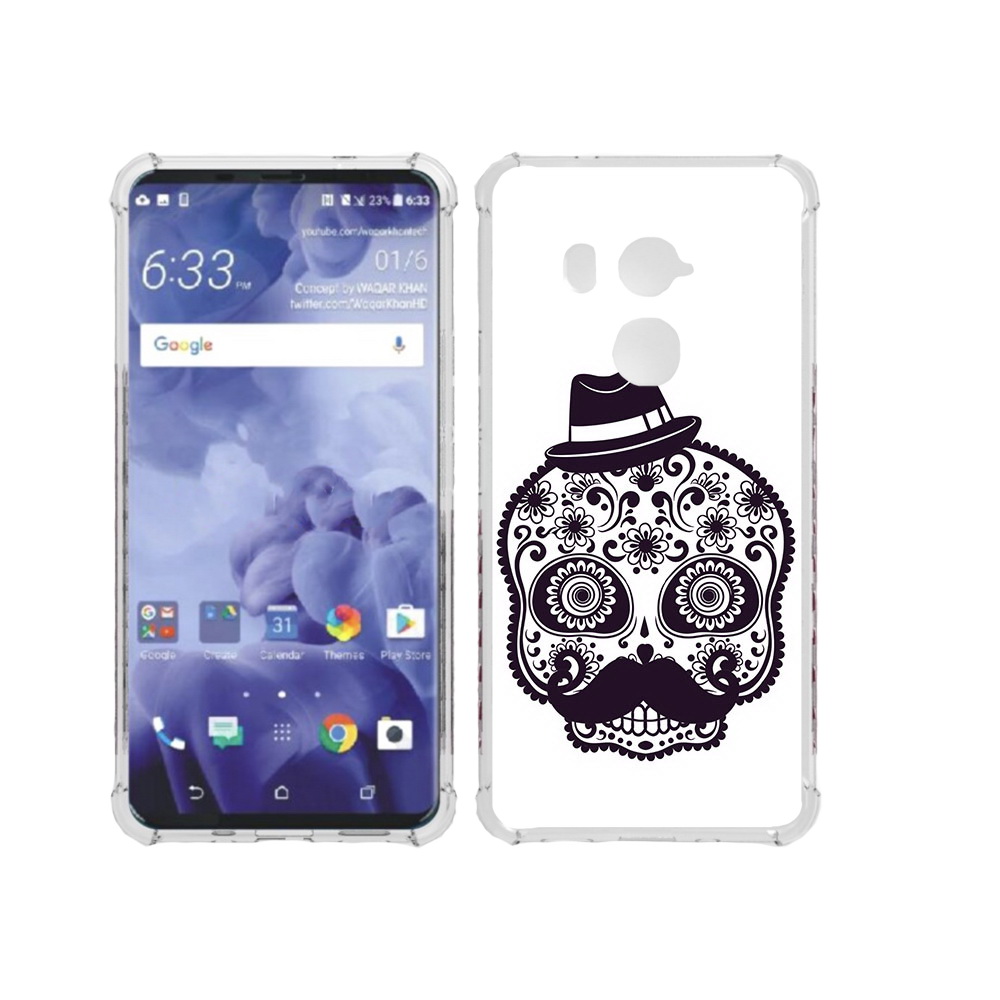 

Чехол MyPads Tocco для HTC U11 Plus разрисованный скелет, Прозрачный, Tocco
