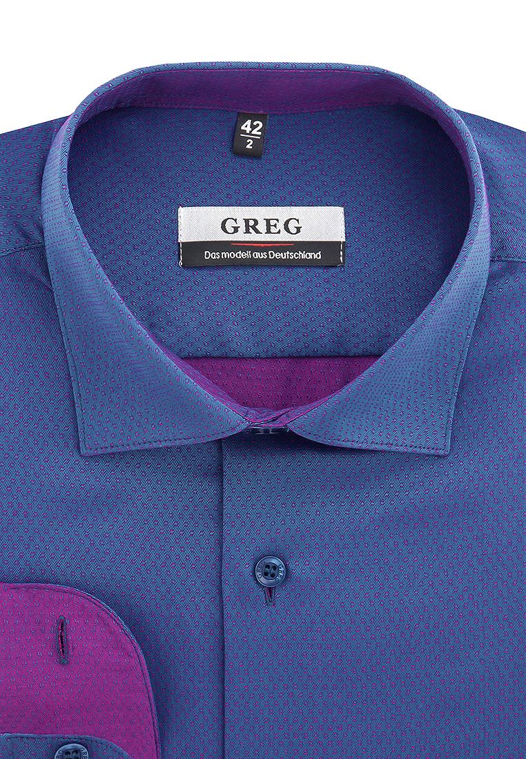 

Рубашка мужская Greg 01-00006264 фиолетовая 44, Фиолетовый, 01-00006264