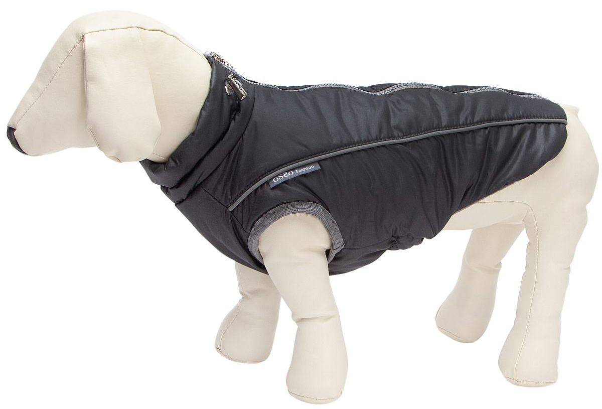 фото Жилет для собак osso fashion аляска, унисекс, серый, 30, длина спины 30 см