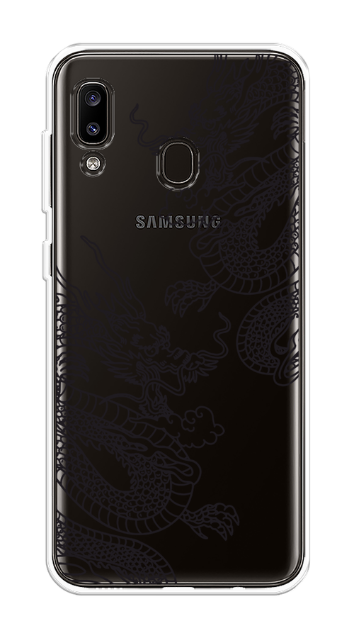 

Чехол на Samsung Galaxy A20 "Два китайских дракона", Серый;черный, 27650-1