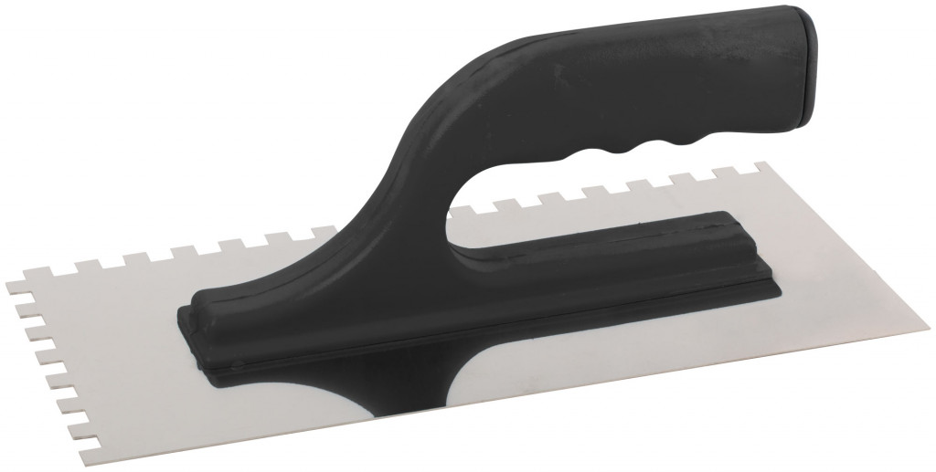 Кельма MASTER COLOR зубчатая 8 x 8, нержавеющая сталь, 270 x 130 мм, пластиковая ручка