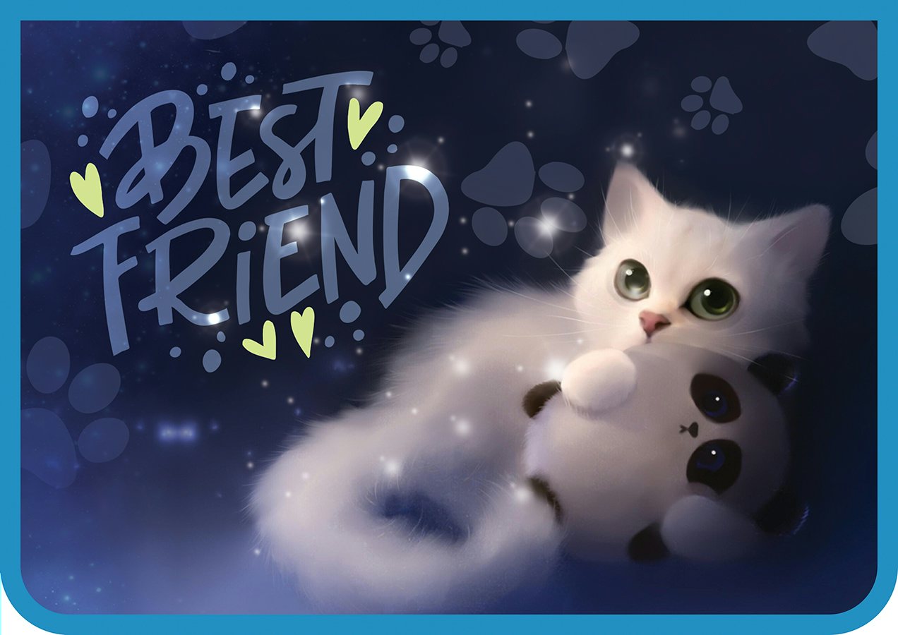 Папка для труда Пчёлка А4 на молнии печать Милый котик