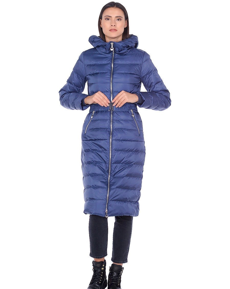 Пуховик-пальто женский Avi A-70019 синий 44 EU