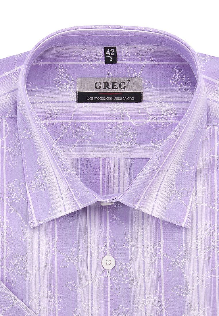 

Рубашка мужская Greg 01-00009070 фиолетовая 39, Фиолетовый, 01-00009070