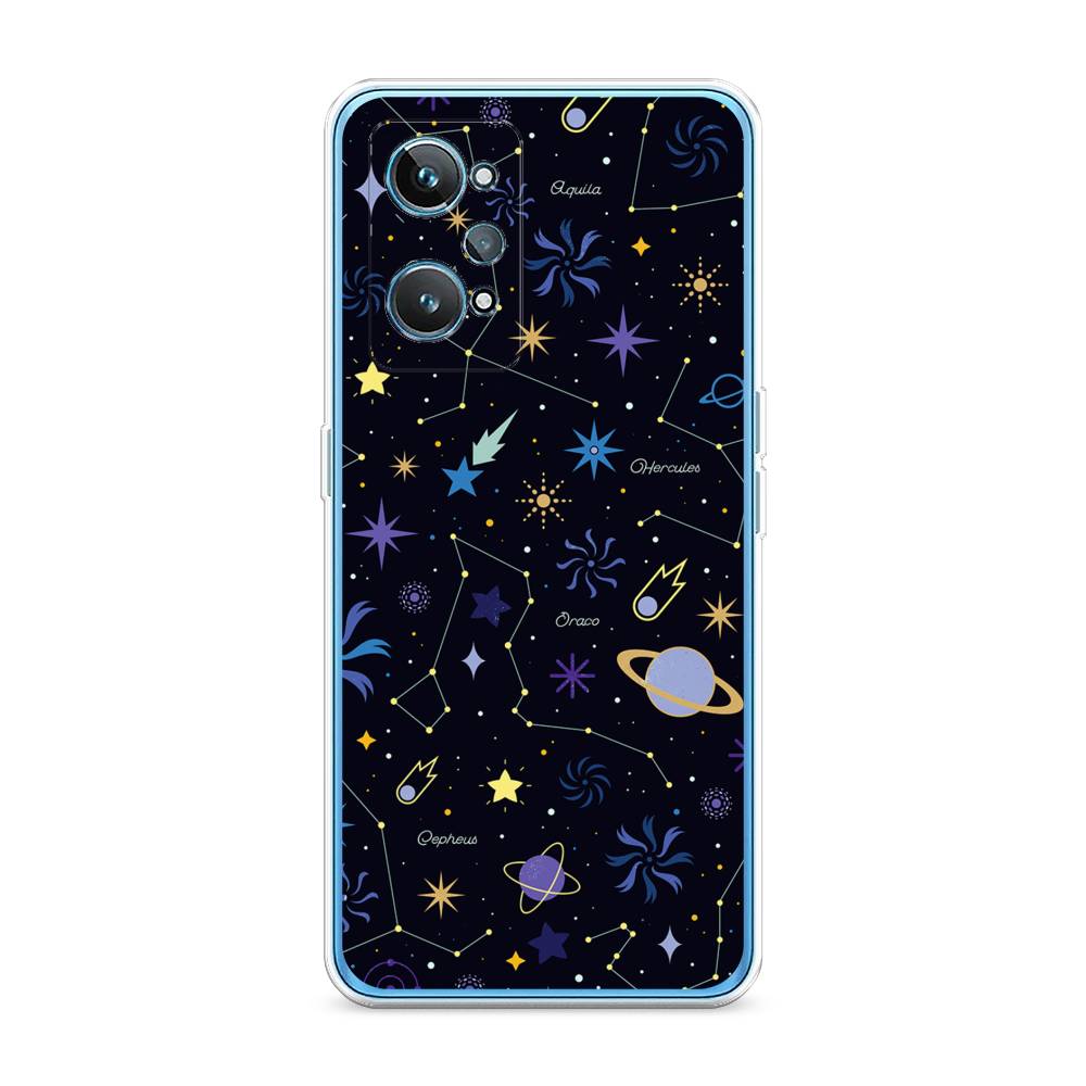 

Чехол на Realme GT 2 "Цветной космос", Желтый, 258550-2