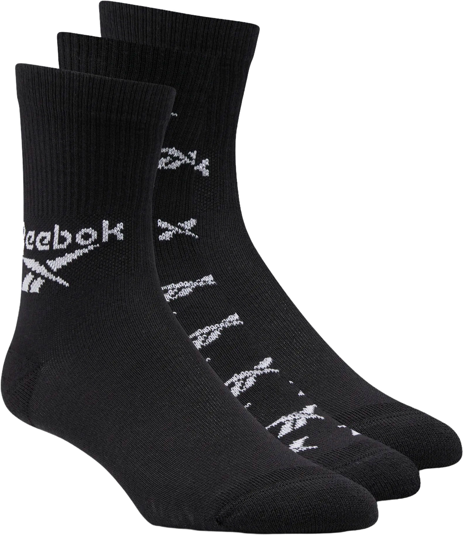 Комплект носков Reebok Classic Fo Crew Sock 3P 37-39 черный