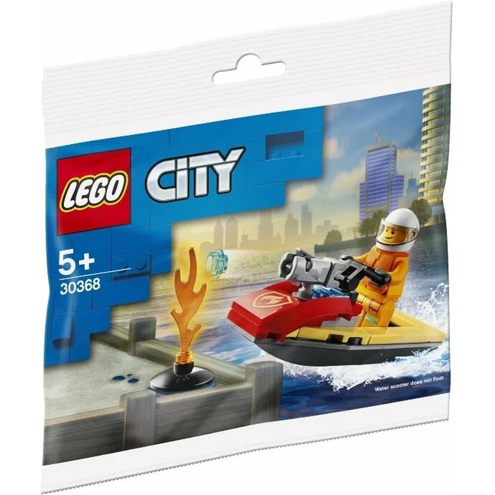 Конструктор LEGO City Водный мотоцикл пожарной команды 30368 конструктор lego city stuntz 60356 трюковый мотоцикл медведя