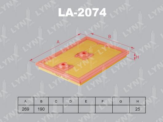 

Воздушный фильтр LYNXauto LA2074