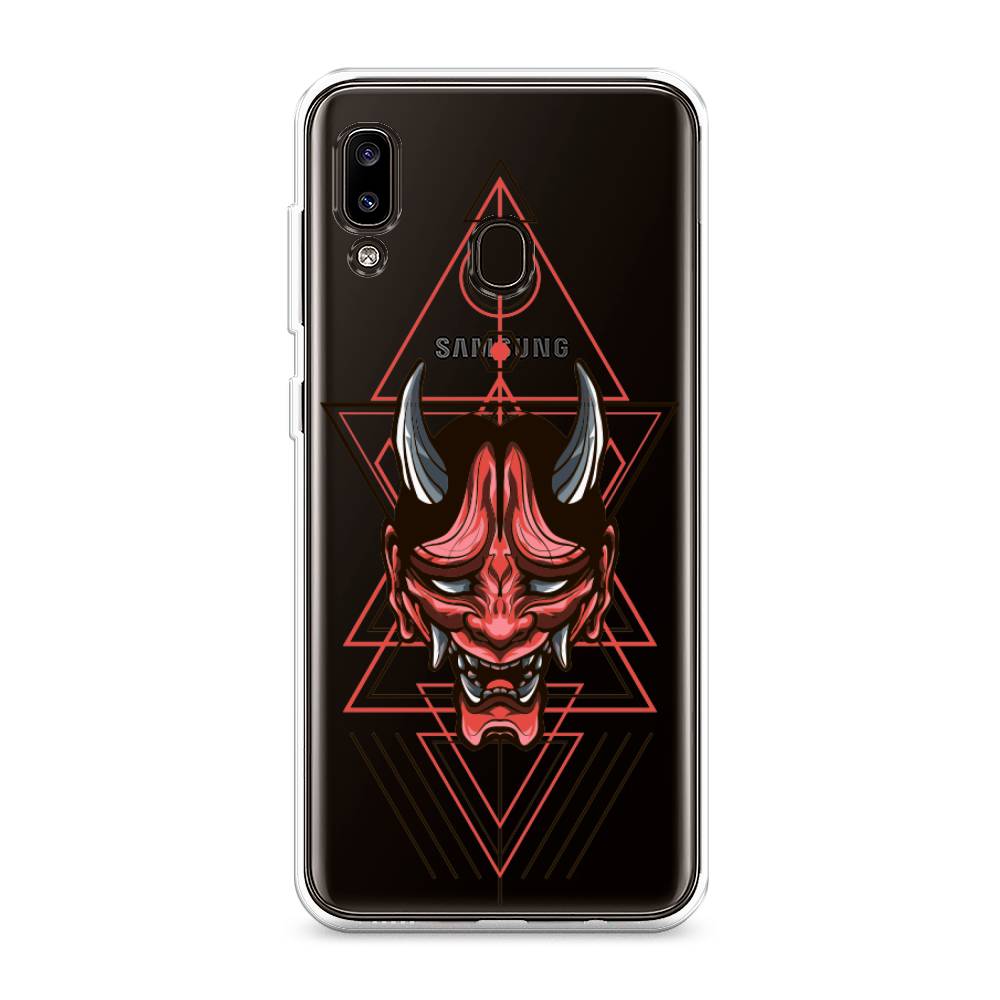 

Чехол на Samsung Galaxy A20 "Hanya Oni mask", Серый;красный;черный, 27650-4