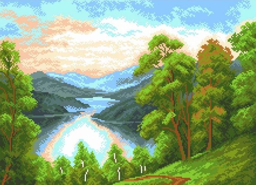 

Рисунок на ткани Весенний рассвет