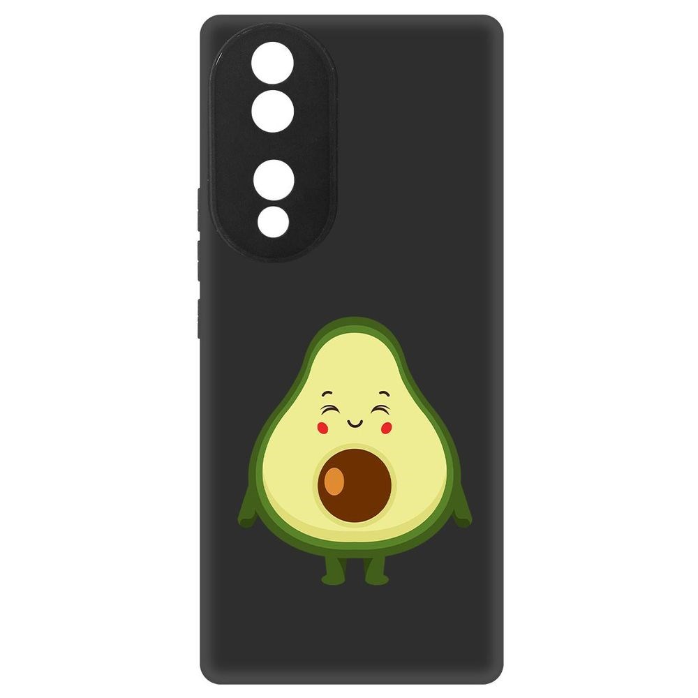 

Чехол-накладка Софт Авокадо Милый для Honor 70, Черный