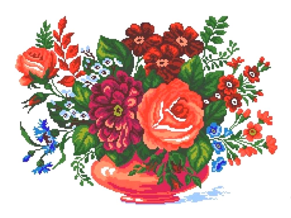 

Рисунок на ткани Букет зори