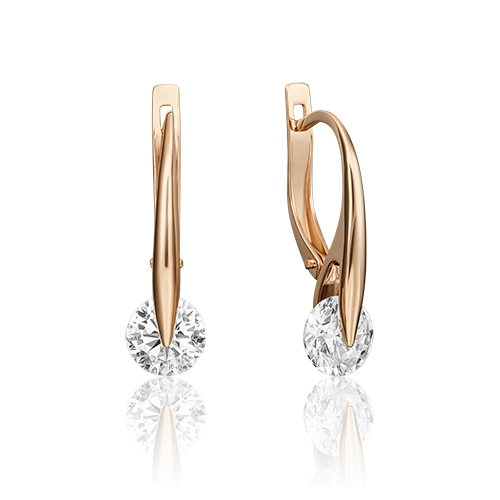 

Серьги из золота PLATINA jewelry 02-4568, фианит, 02-4568
