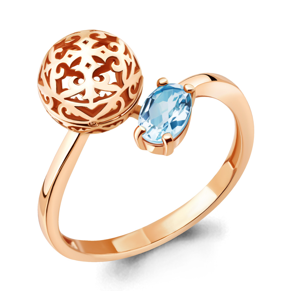 

Кольцо из серебра с топазом р., Aquamarine 6923702, 6923702_925_з