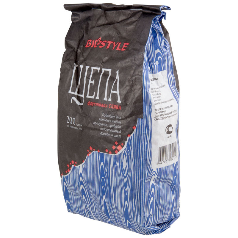 

Щепа для копчения из фруктовых пород "Слива", 200 гр, Разноцветный, Слива