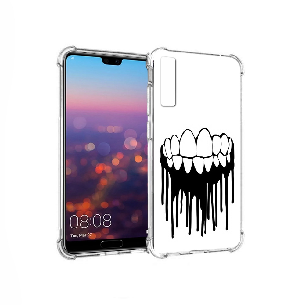 

Чехол MyPads Tocco для Huawei P20 Pro зубы (PT108144.28.372), Прозрачный, Tocco