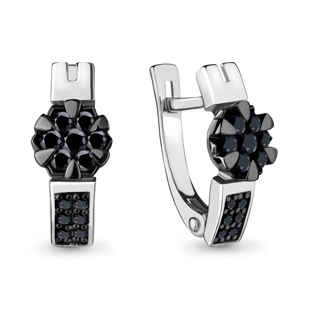 

Серьги из белого золота с бриллиантом Aquamarine 942419Ч, 942419Ч_585_бз