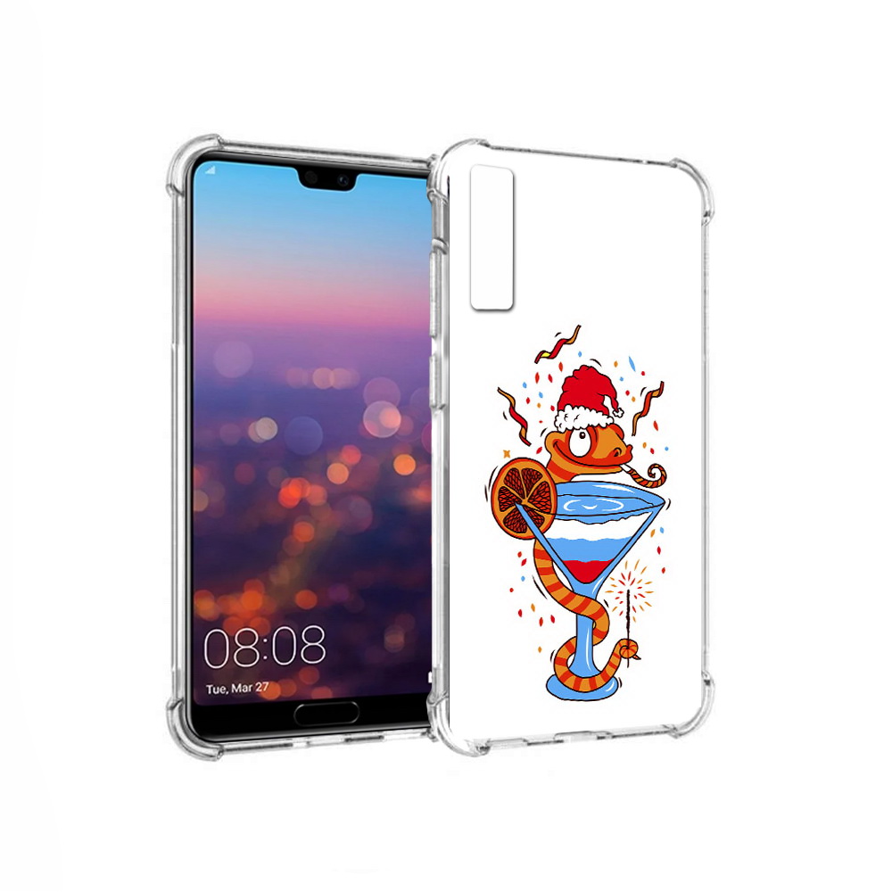 

Чехол MyPads Tocco для Huawei P20 Pro змейка (PT108144.28.364), Прозрачный, Tocco