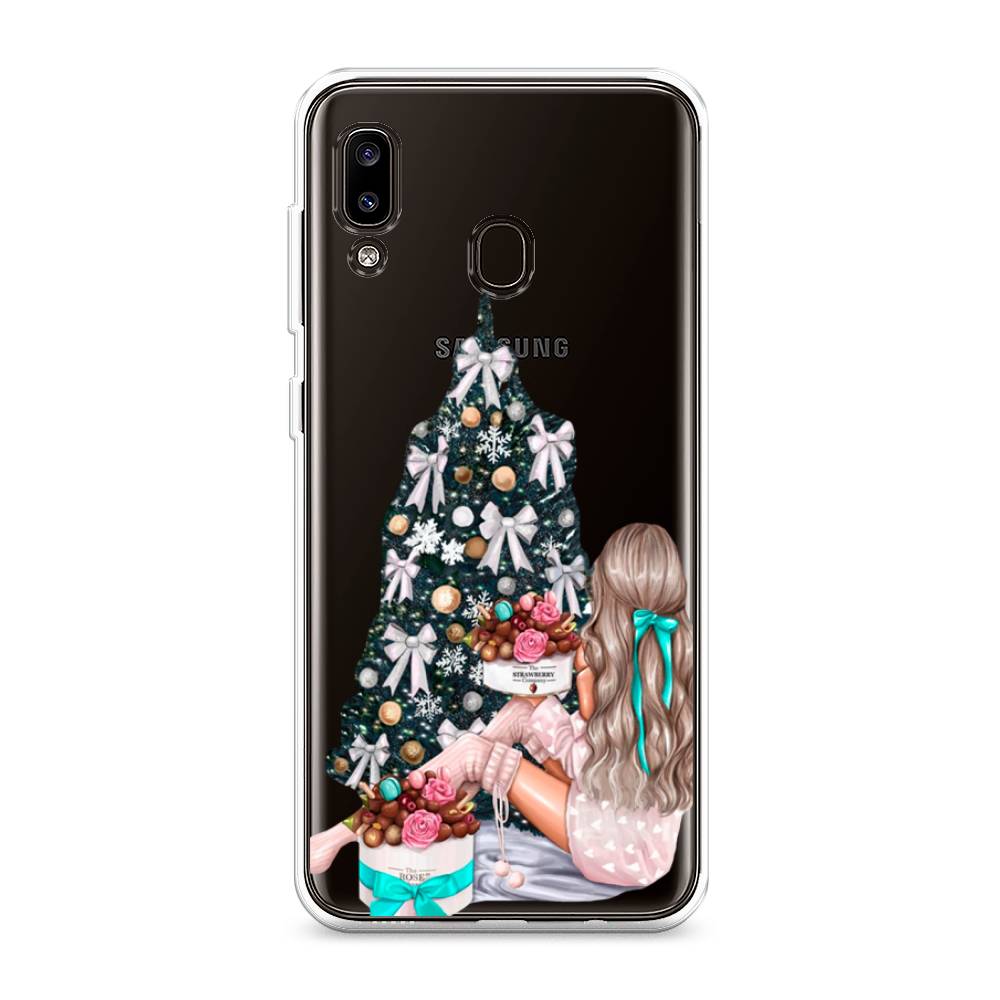 

Чехол на Samsung Galaxy A20 "New Year", Зеленый;бежевый;голубой, 27650-5