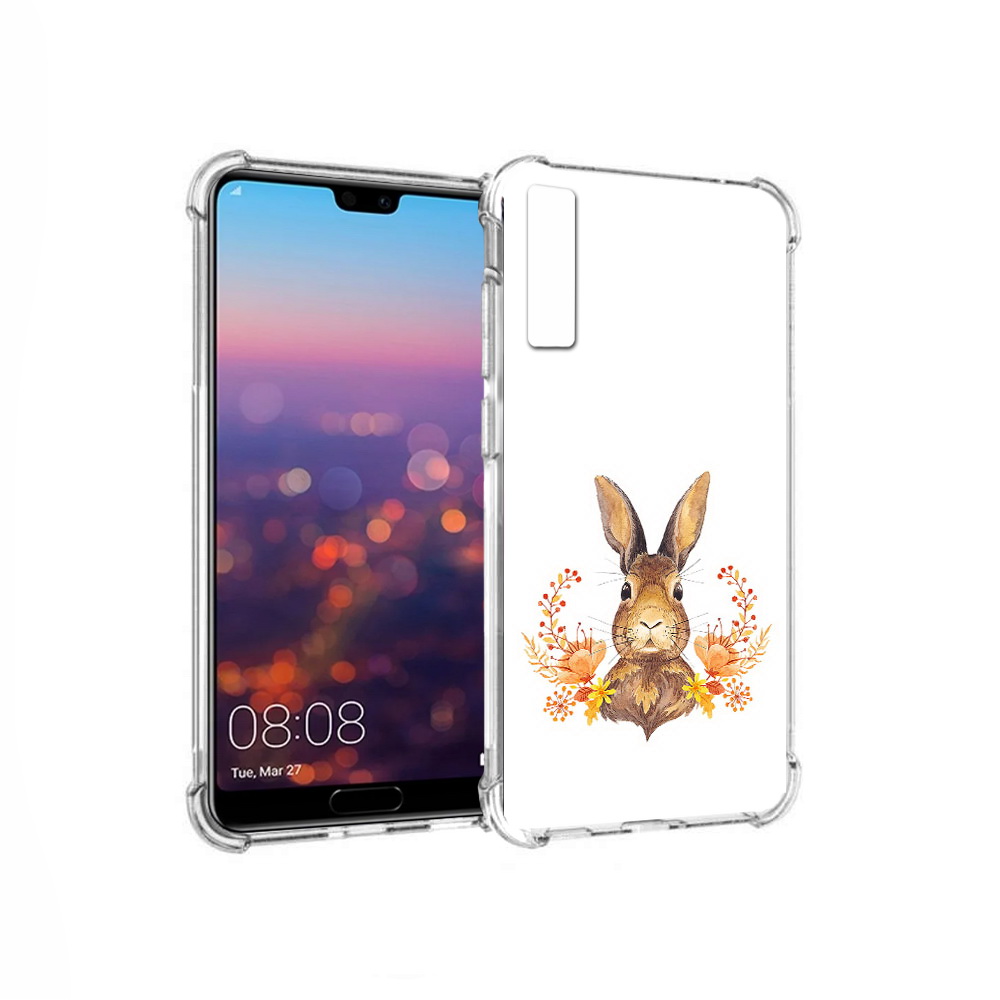 

Чехол MyPads Tocco для Huawei P20 Pro зайка в цветах (PT108144.28.349), Прозрачный, Tocco