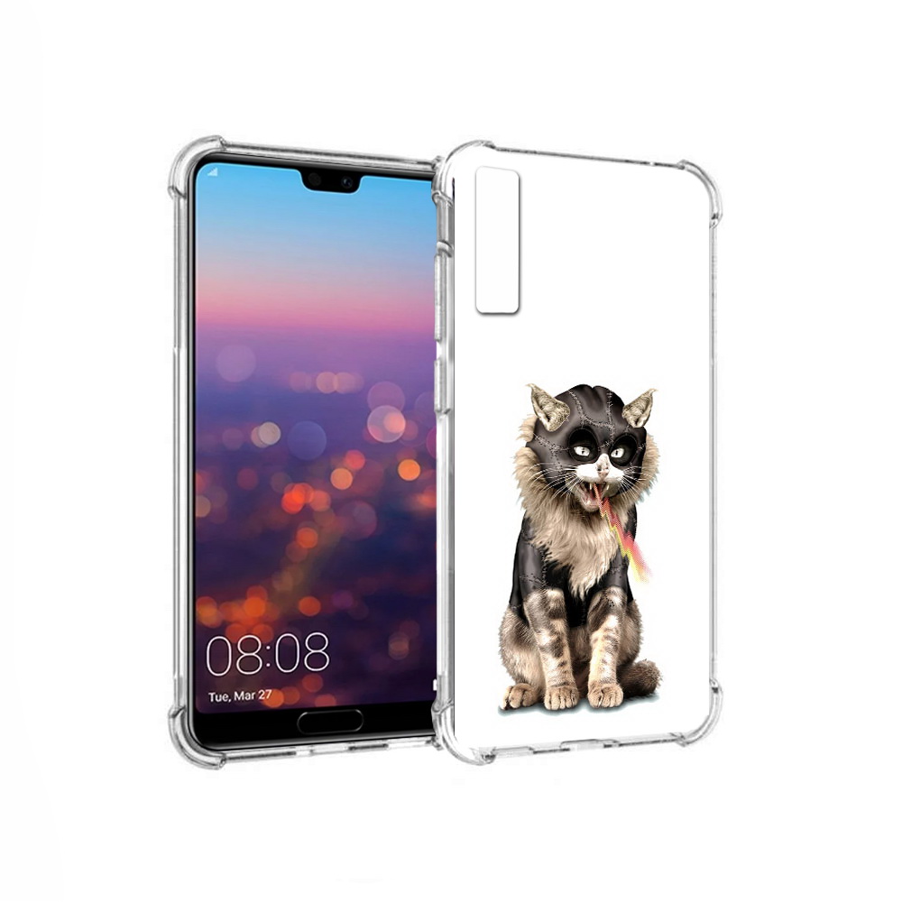 

Чехол MyPads Tocco для Huawei P20 Pro дьяволский кот (PT108144.28.341), Прозрачный, Tocco